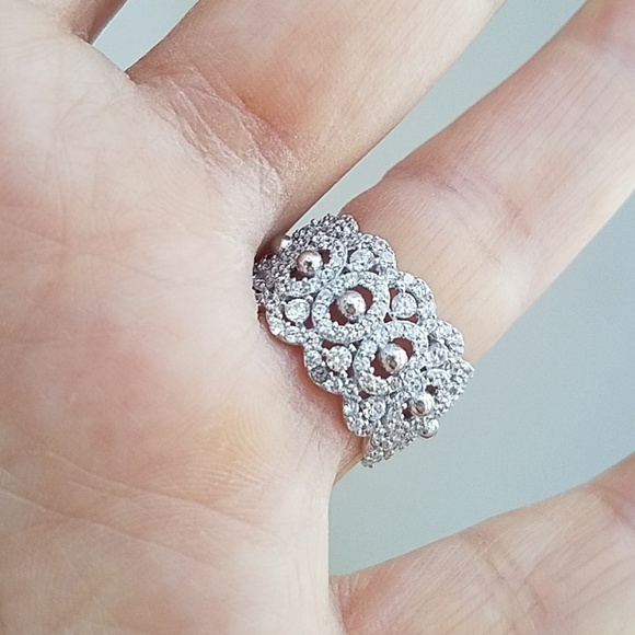 10mm Wide Eternity CZ Wedding Band